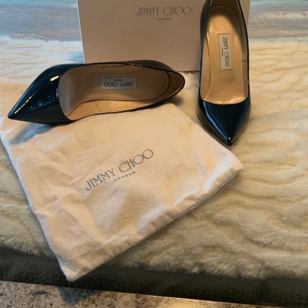 Jimmy Choo Anouk Black Patent Pump 39.5